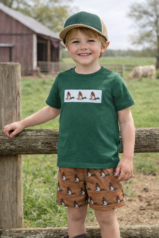 Rust Mallard Boy Short Set
