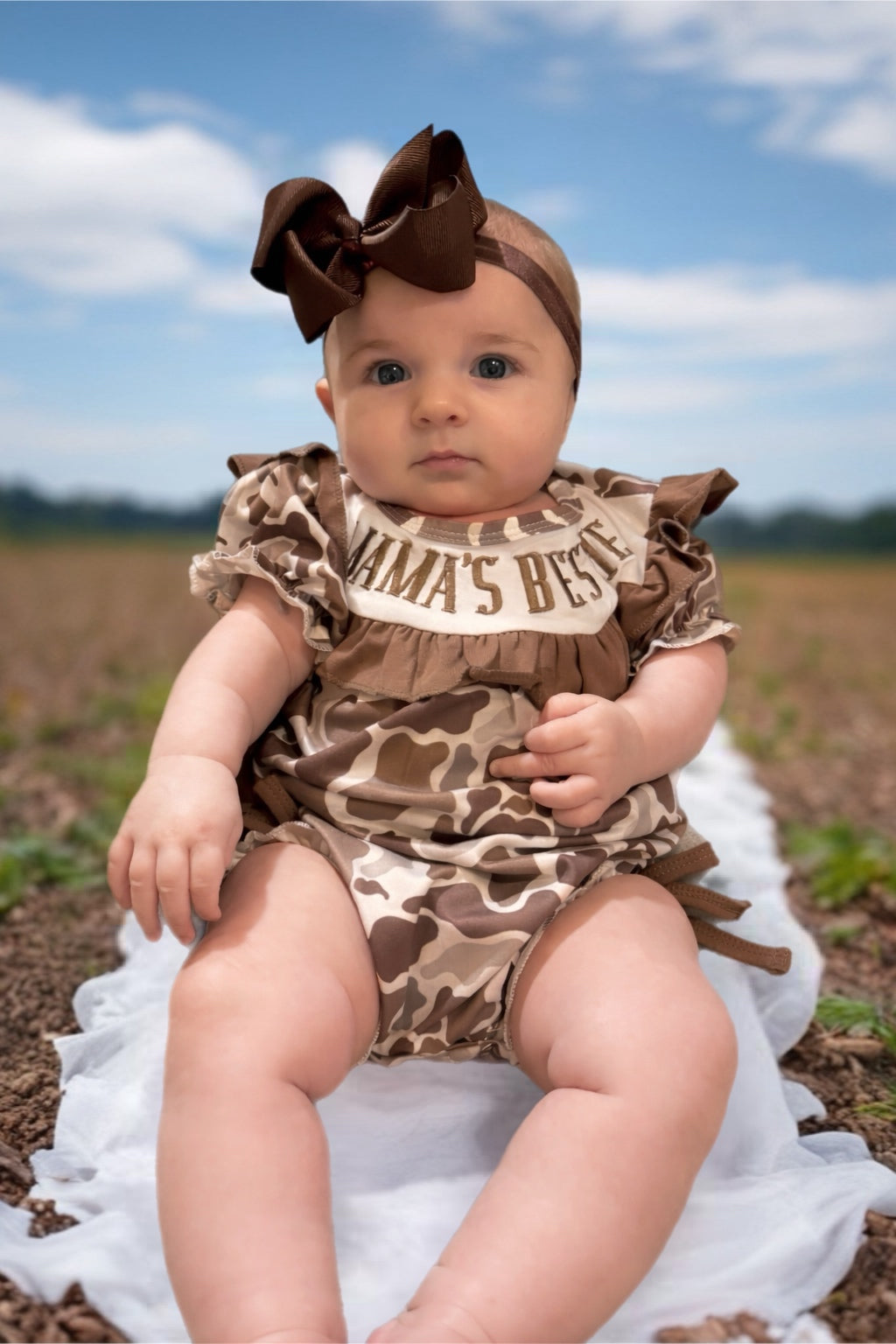 Mama's Bestie Brown Camo Bubble