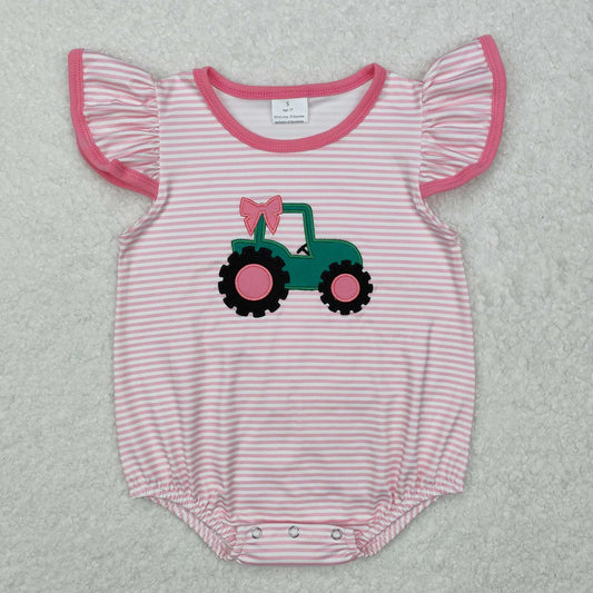 Pink Striped Tractor Bubble