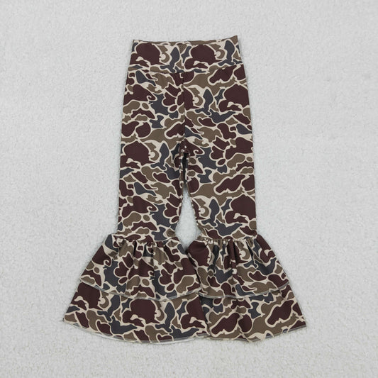 Beige Duck Camo Flared Yoga Pants