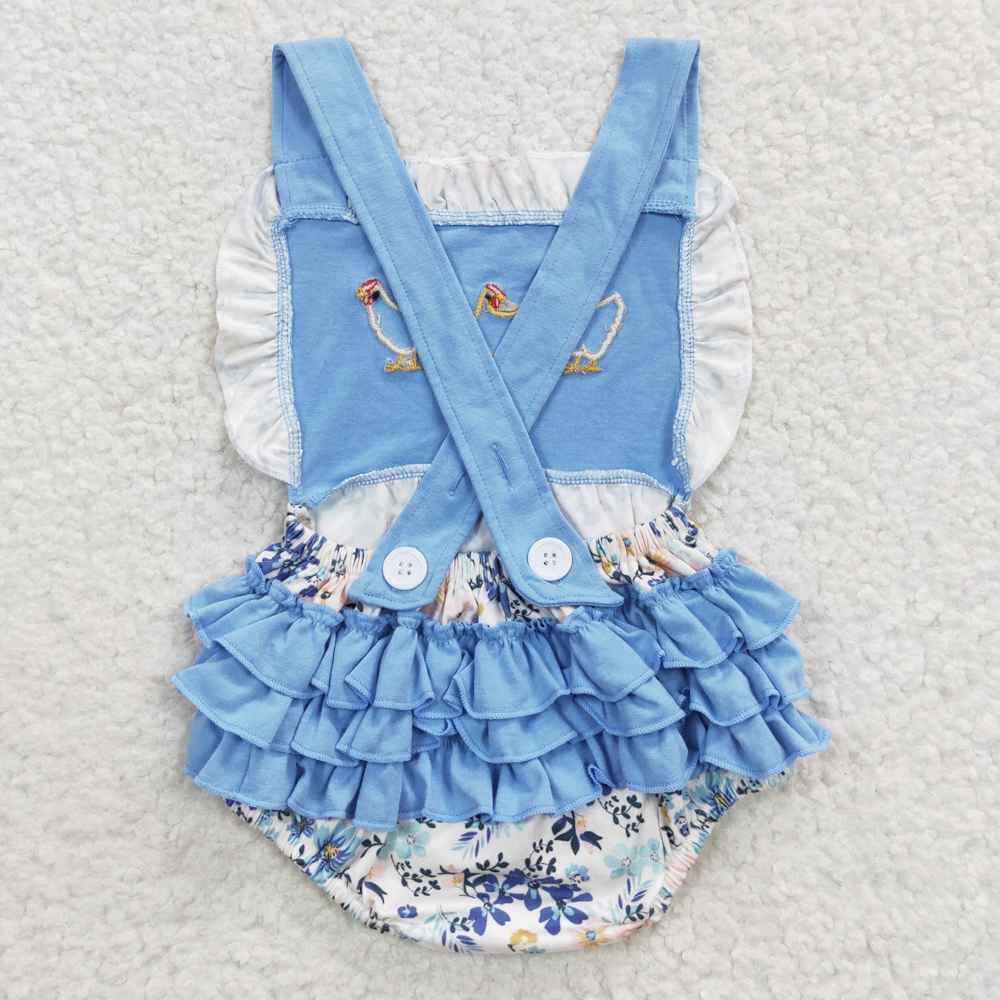 Floral Chicken Ruffle Bubble
