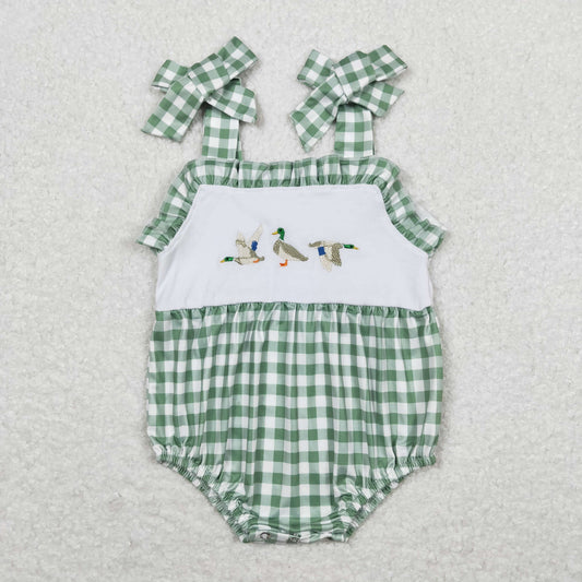 Green Gingham Mallard Girls Bubble